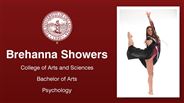 Brehanna Showers - College of Arts and Sciences - Bachelor of Arts - Psychology