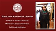 Maria del Carmen Oros Zamudio - Maria del Carmen Oros Zamudio - College of Arts and Sciences - Master of Public Administration - Public Adminsitration
