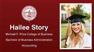Hailee Story - Michael F. Price College of Business - Bachelor of Business Administration - Accounting