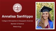 Annalisa Sanfilippo - College of Atmospheric & Geographic Sciences - Bachelor of Science - Meteorology