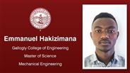 Emmanuel Hakizimana - Gallogly College of Engineering - Master of Science - Mechanical Engineering