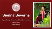 Sienna Severns - Gaylord College of Journalism & Mass Communication - Bachelor of Arts - Public Relations