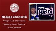 Nadege Saintfestin - College of Arts and Sciences - Master of Human Relations - Human Relations
