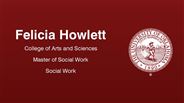 Felicia Howlett - College of Arts and Sciences - Master of Social Work - Social Work