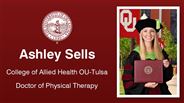 Ashley Sells - College of Allied Health OU-Tulsa - Doctor of Physical Therapy