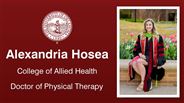 Alexandria Hosea - College of Allied Health - Doctor of Physical Therapy