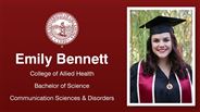 Emily Bennett - College of Allied Health - Bachelor of Science - Communication Sciences & Disorders