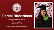 Tierani Richardson - College of Allied Health - Master of Arts - Speech Language Pathology