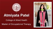 Atmiyata Patel - College of Allied Health - Master of Occupational Therapy