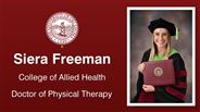 Siera Freeman - College of Allied Health - Doctor of Physical Therapy