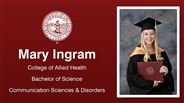 Mary Ingram - College of Allied Health - Bachelor of Science - Communication Sciences & Disorders