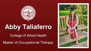 Abby Taliaferro - College of Allied Health - Master of Occupational Therapy