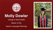Molly Dowler - College of Allied Health - Master of Arts - Speech Language Pathology