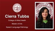 Cierra Tubbs - College of Allied Health - Master of Arts - Speech Language Pathology