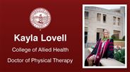 Kayla Lovell - College of Allied Health - Doctor of Physical Therapy