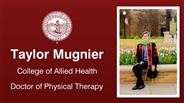 Taylor Mugnier - College of Allied Health - Doctor of Physical Therapy