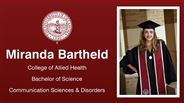 Miranda Bartheld - College of Allied Health - Bachelor of Science - Communication Sciences & Disorders