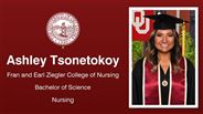 Ashley Tsonetokoy - Fran and Earl Ziegler College of Nursing - Bachelor of Science - Nursing