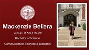Mackenzie Beliera - College of Allied Health - Bachelor of Science - Communication Sciences & Disorders