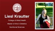 Liesl Krautter - College of Allied Health - Master of Arts in Dietetics - Nutritional Sciences