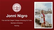 Jonni Nigro - Fran and Earl Ziegler College of Nursing OU-Tulsa - Bachelor of Science - Nursing