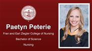 Paetyn Peterie - Fran and Earl Ziegler College of Nursing - Bachelor of Science - Nursing