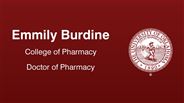 Emmily Burdine - College of Pharmacy - Doctor of Pharmacy
