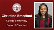 Christine Emesiani - College of Pharmacy - Doctor of Pharmacy