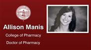 Allison Manis - College of Pharmacy - Doctor of Pharmacy
