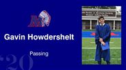 Gavin Howdershelt - Passing 