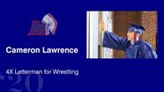 Cameron Lawrence - 4X Letterman for Wrestling