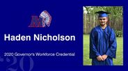 Haden Nicholson - 2020 Governor's Workforce Credential  
