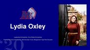 Lydia Oxley - Leadership Scholarship, Out-of-State Scholarship -  Presidential Honor Scholarship, 264 Volunteer Hours, Morgantown High Peer Educator 