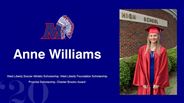 Anne Williams - West Liberty Soccer Athletic Scholarship, West Liberty Foundation Scholarship - Promise Scholarship, Chester Brooks Award