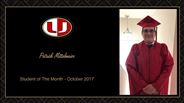 Patrick Mittelmeier - Student of The Month - October 2017