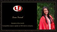 Savanna Powroznik - Student of the month - Competitive dance captain at AW dance company 