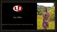 Emma Williams - Varsity XC & Track, Senior Class VP, National Merit Scholar