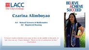 Czarina Alimboyao - AA - Natural Sciences & Mathematics