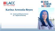 Karina Arrezola-Reyes - AA - Social and Behavior Science