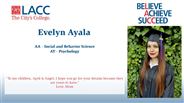 Evelyn Ayala - AA - Social and Behavior Science