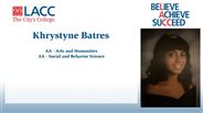 Khrystyne Batres - AA - Arts and Humanities