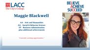 Maggie Blackwell - AA - Arts and Humanities