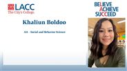 Khaliun Boldoo - AA - Social and Behavior Science