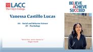 Vanessa Castillo Lucas - AA - Social and Behavior Science
