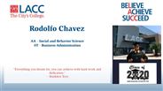 Rodolfo Chavez - AA - Social and Behavior Science