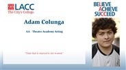 Adam Colunga - AA - Theater Academy Acting