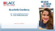 Scarleth Cordova - AA - Social and Behavior Science