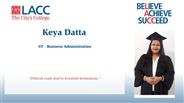 Keya Datta - ST - Business Administration