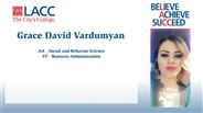 Grace David Vardumyan - AA - Social and Behavior Science
