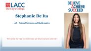 Stephanie De Ita - AA - Natural Sciences and Mathematics